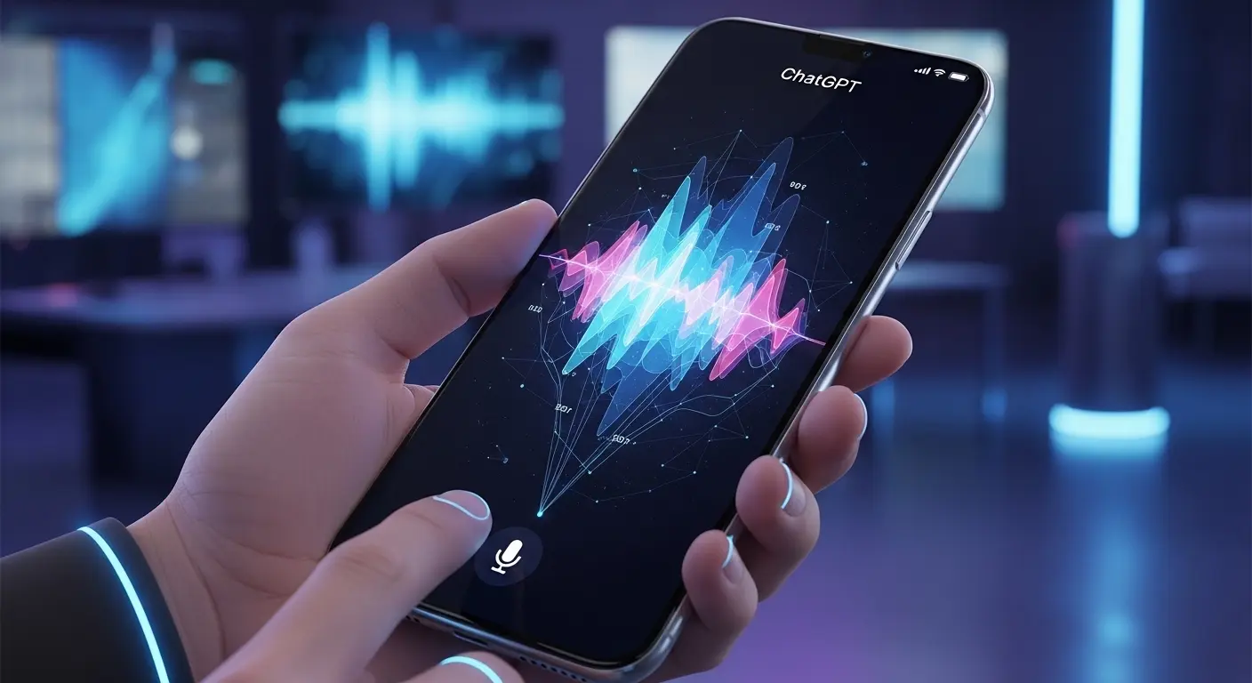 最新のChatGPTアプリを表示しているスマートフォン