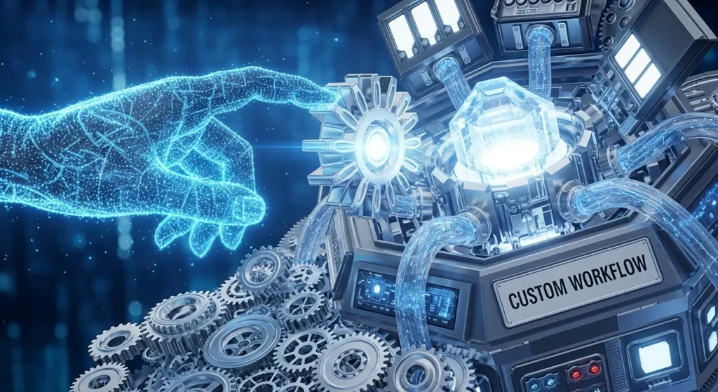 特定の業務に合わせて拡張機能を組み込むイメージ