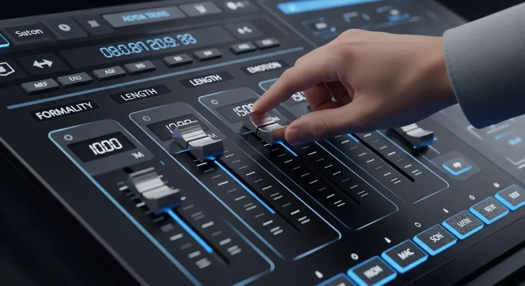 文章のトーンやリズムを調整するイメージ図