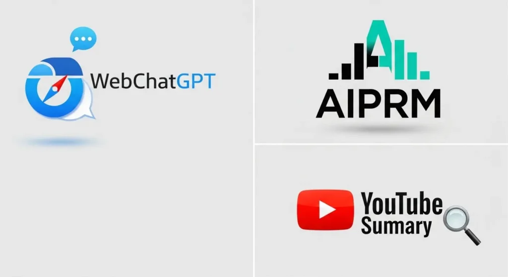 代表的な3つのChatGPT拡張機能のロゴと概要