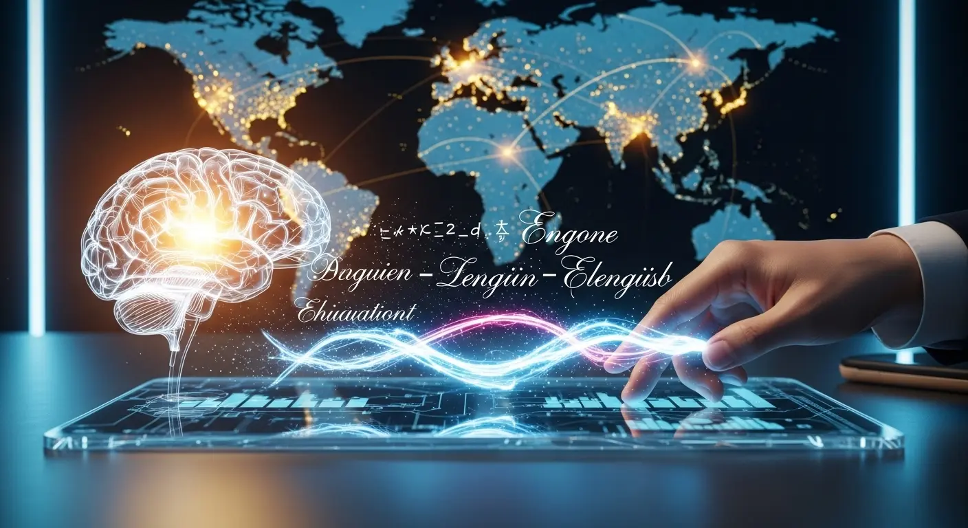 ChatGPTを活用した高度な翻訳とグローバルビジネスの成功イメージ