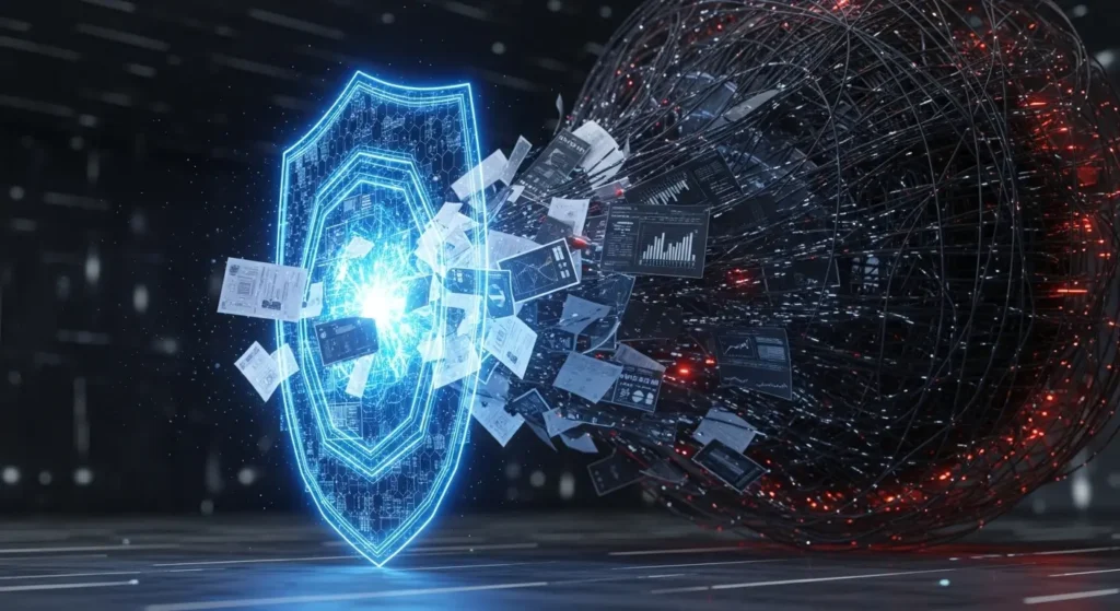 機密情報を守りながらAI翻訳を利用するためのセキュリティイメージ