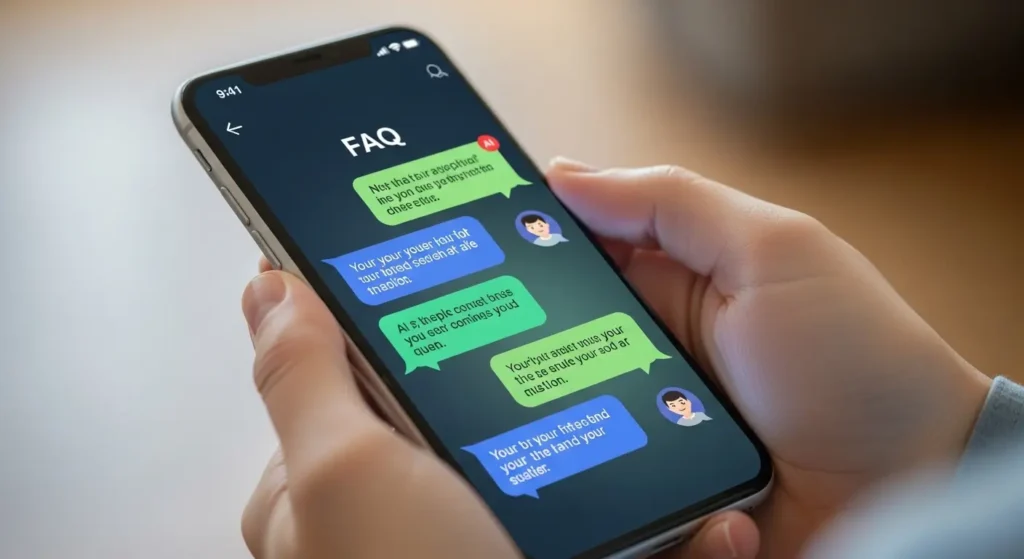 文章作成に関するよくある質問に答えるAIのイメージ