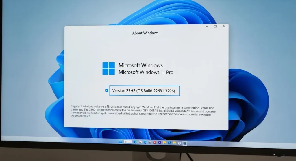 Windowsのバージョン情報を確認している画面