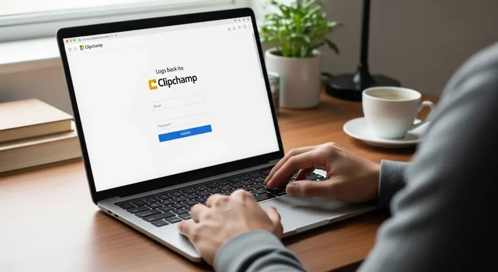 新しいPCでのClipchampログインとデータ同期