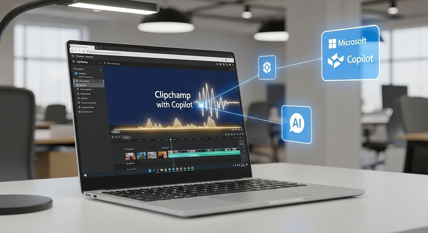 Microsoft Copilotと連携したClipchampでの共同編集イメージ