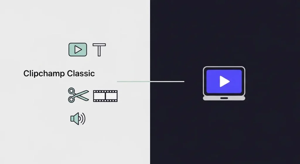 Clipchamp Classicから後継版への進化図