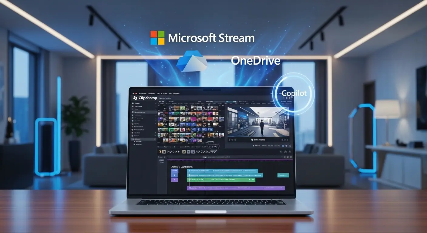 Clipchampの最新エディターとAI機能の操作画面
