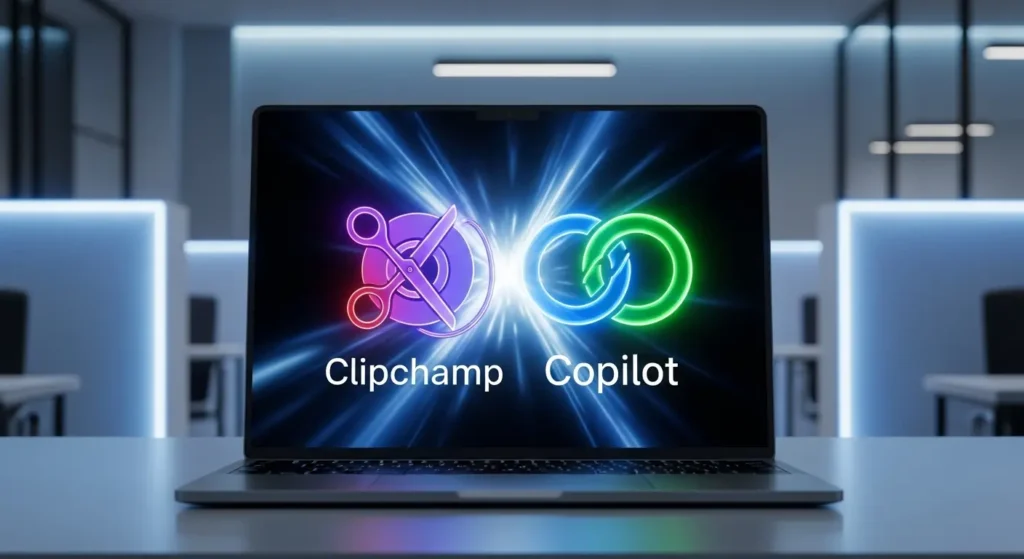 ClipchampとCopilotが連携しているイメージ画像
