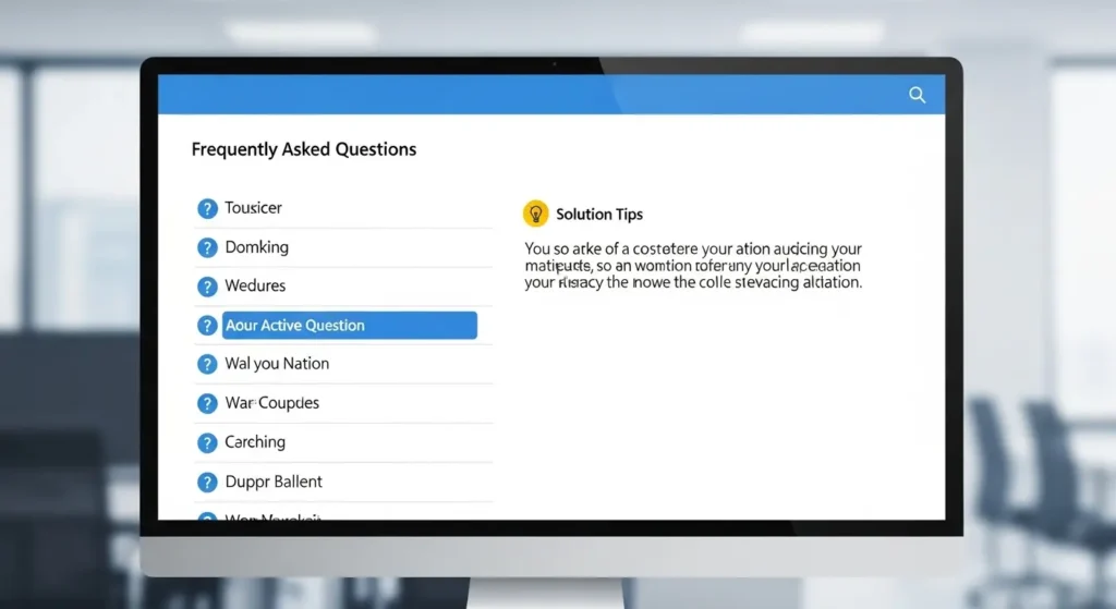 よくある質問と解決策のセクション