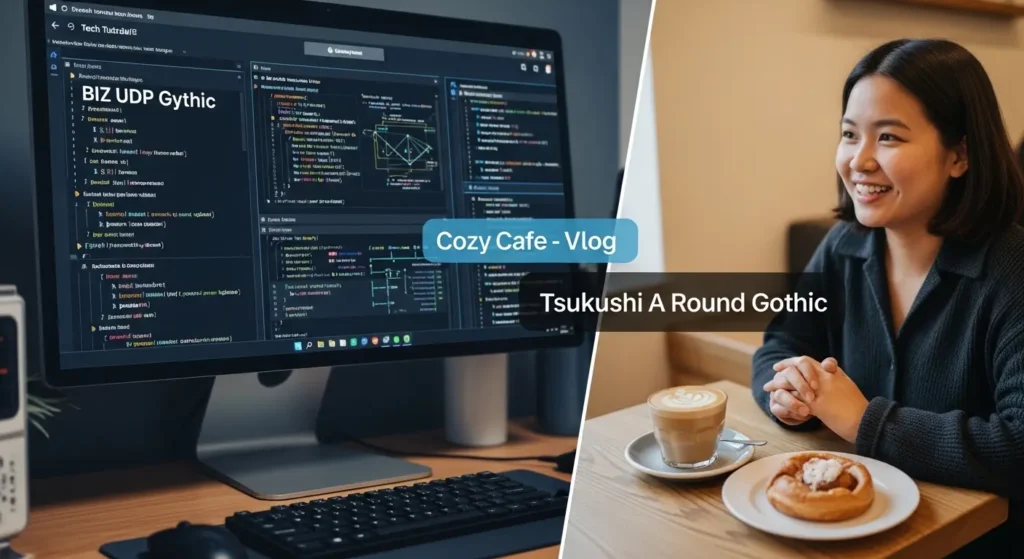 動画ジャンルによるフォントの使い分け例