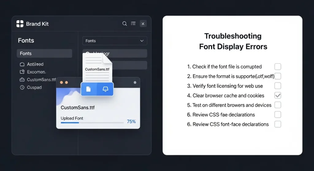 ブランドキットへのフォント追加手順とトラブル解決のヒント