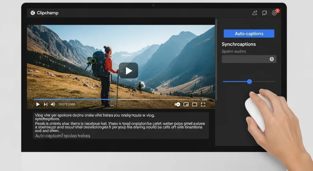Clipchamp無料版のAI自動字幕生成機能