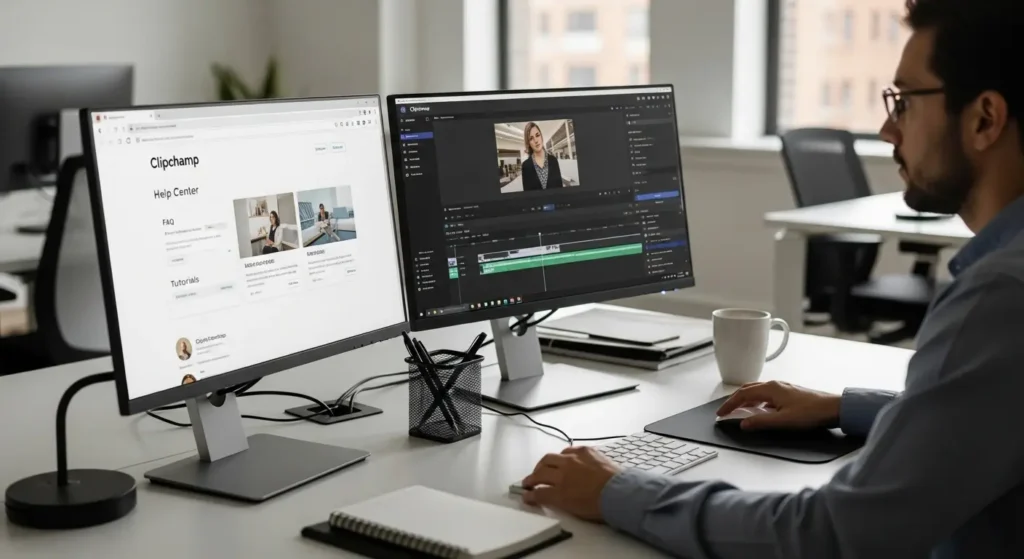Clipchampのヘルプセンターと教育用リソースの活用