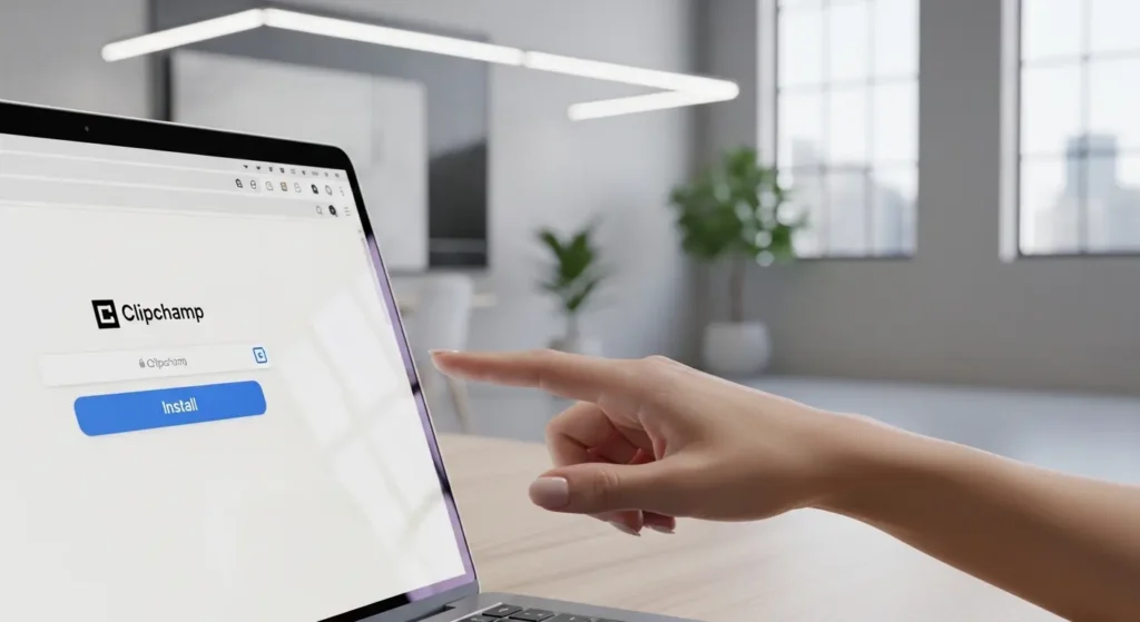 MacでのClipchampインストール手順の画面