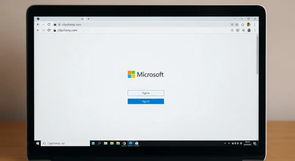 Clipchampの多要素認証ログイン画面