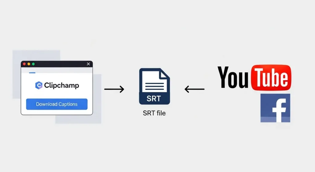 Clipchampから字幕ファイルをエクスポートして他サービスで活用する流れ