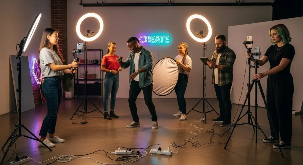 インフルエンサーと企業のクリエイティブ制作風景
