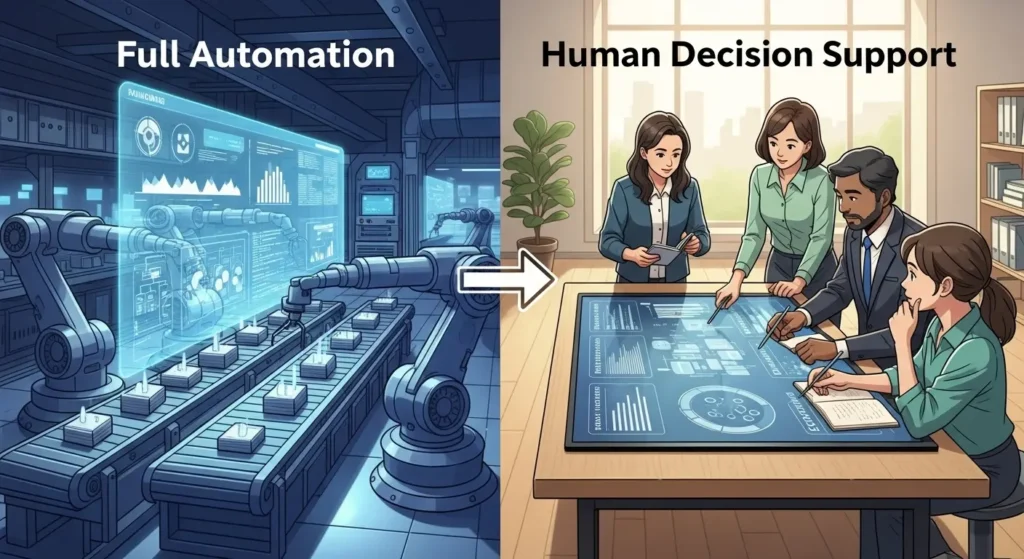 一任型と助言型ロボアドバイザーの違いを説明する図解