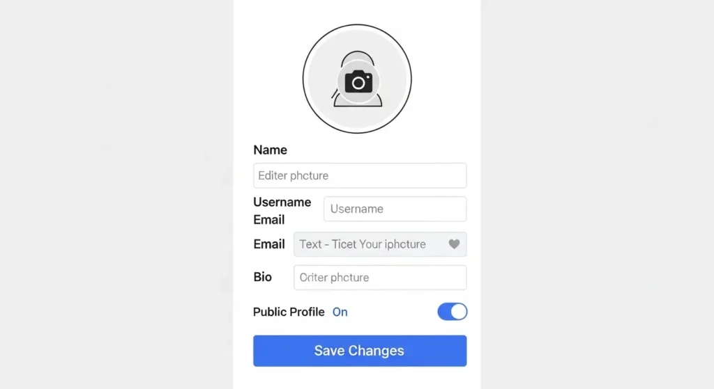 プロファイル情報の編集画面