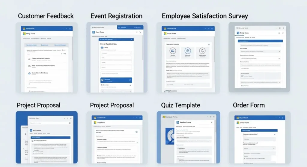 Microsoft Formsのテンプレート一覧画面