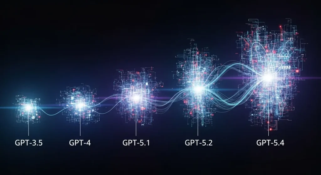 歴代のGPTモデルの進化と性能向上のタイムライン