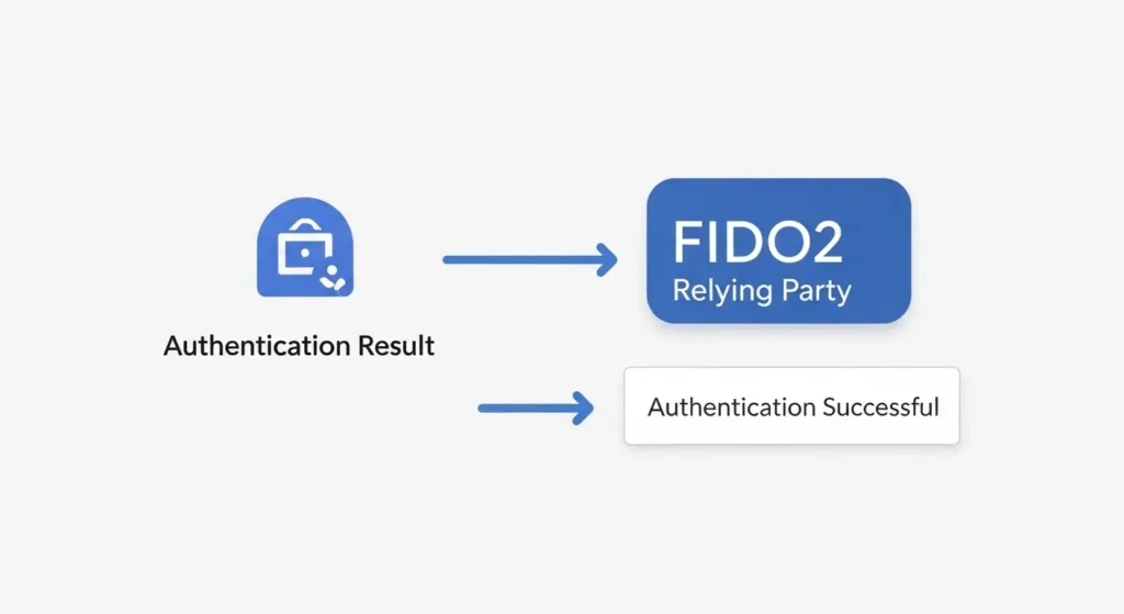 FIDO2認証の仕組みを解説した図