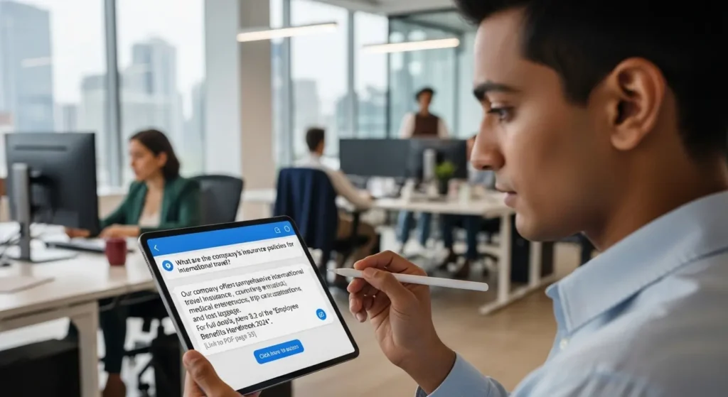 社内規定や福利厚生の質問に自動応答するAIアシスタント