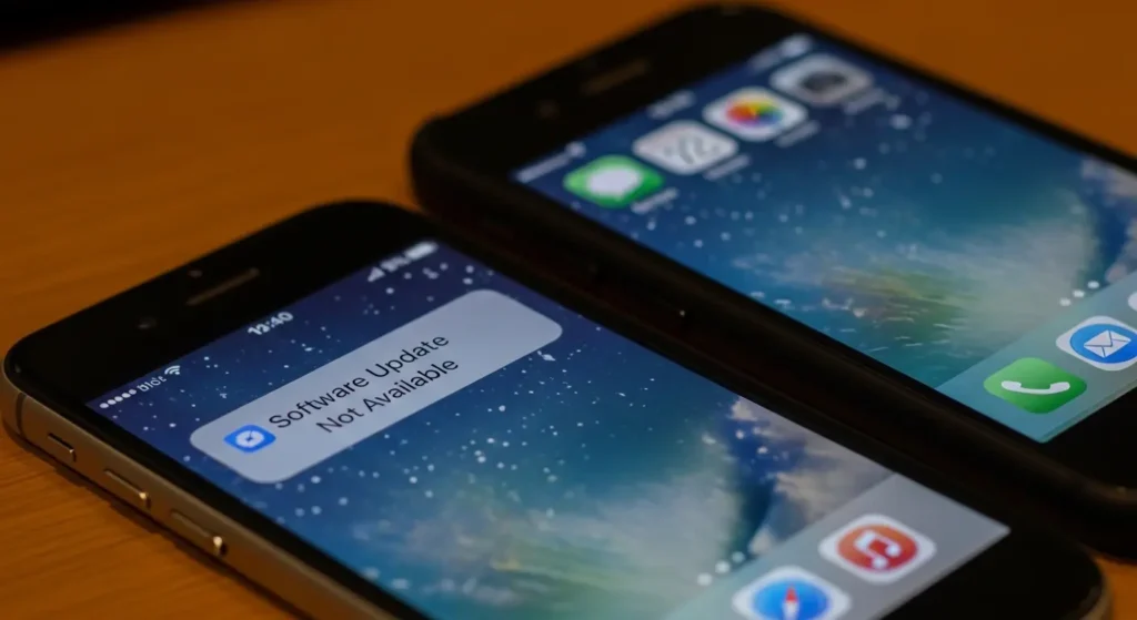 OSサポートが終了する古いiPhoneのイメージ