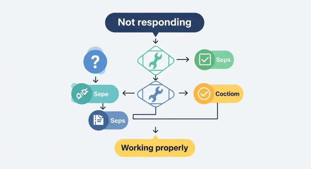 キーボードのトラブル解決手順を示したフローチャート