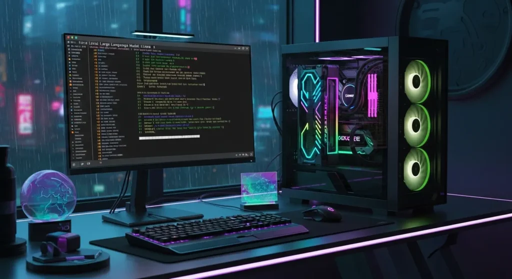 ローカルLLMを実行している高性能な自作デスクトップPCの内部