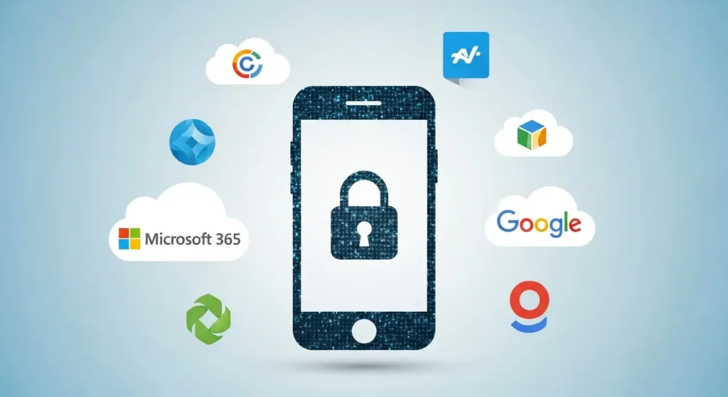 ロックされたアカウントと紛失したデバイスの概念図