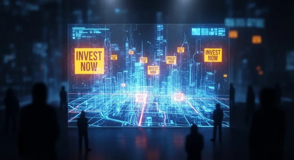 メタバース投資を装った詐欺の警告イメージ