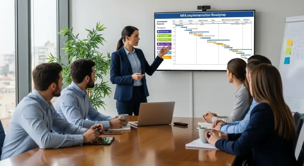多要素認証の導入手順を示すプレゼンテーション