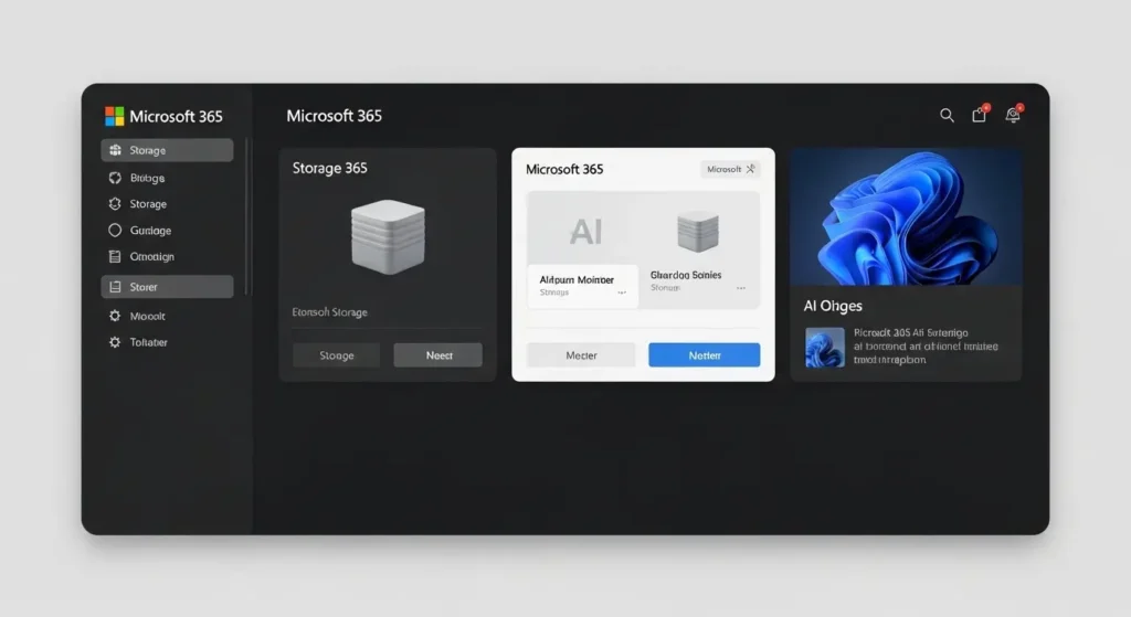 Microsoft 365の管理画面とストレージオプション