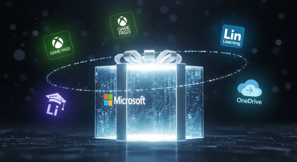 Microsoft 365 サブスクリプションに含まれる多様な特典のイメージ