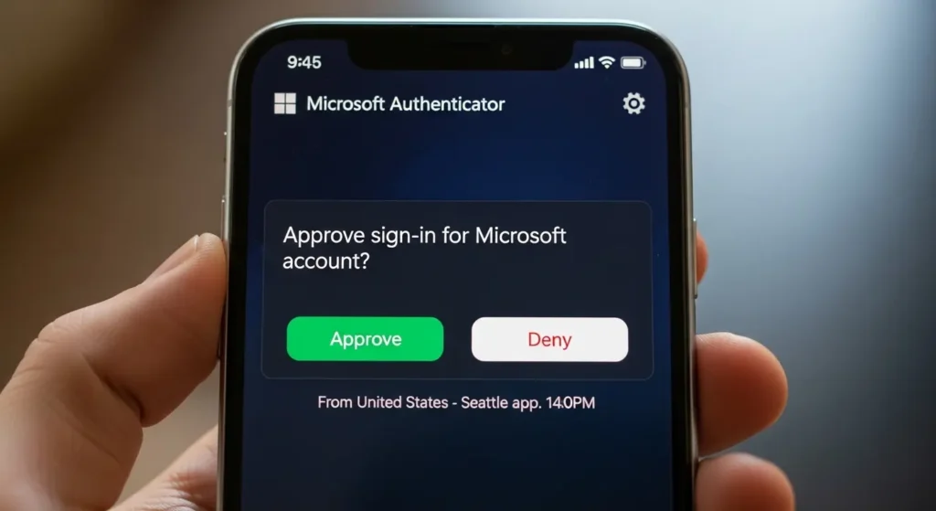 Microsoft Authenticatorアプリの承認画面
