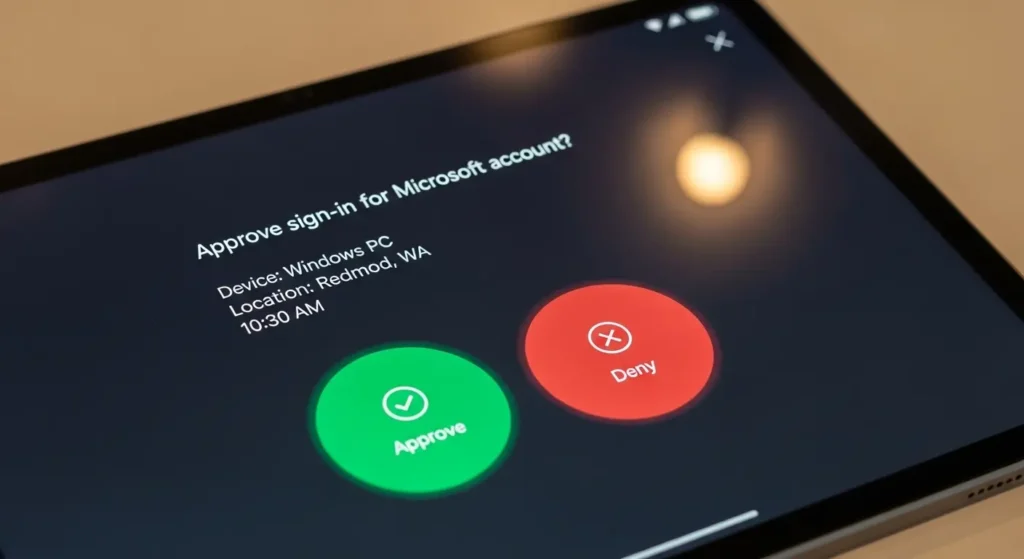 Microsoft Authenticatorアプリの承認画面