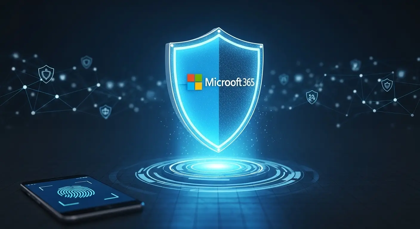 Microsoft 365の多要素認証によるセキュリティ保護のイメージ