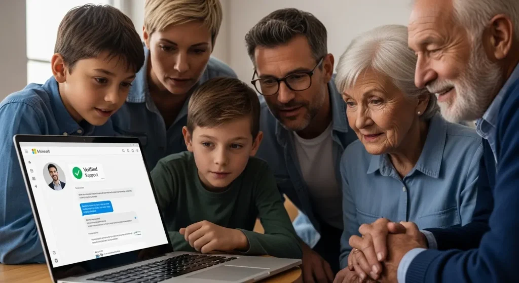 マイクロソフトの公式サポートから案内を受けている幅広い年齢層のユーザー