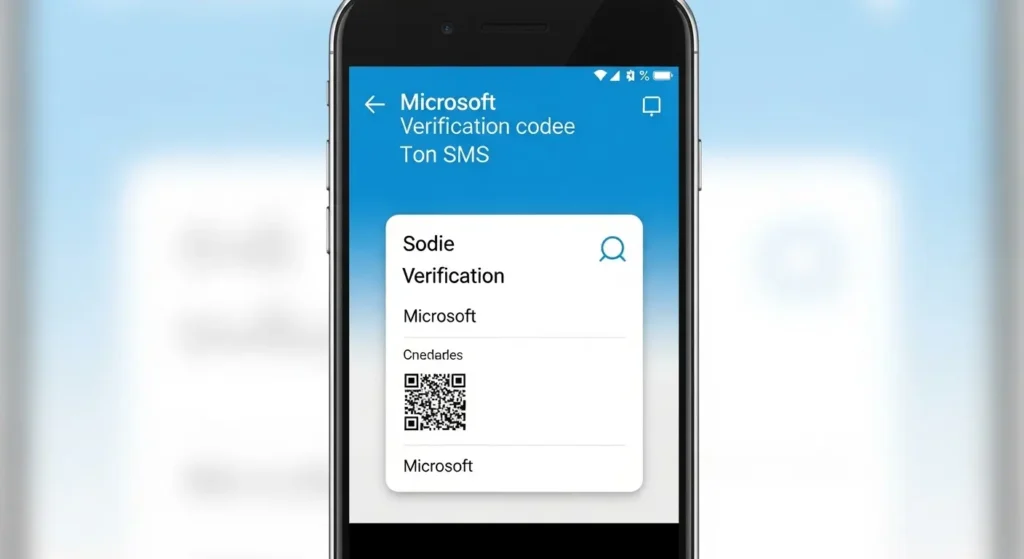 スマートフォンに届いたMicrosoftの本人確認用ショートメッセージ