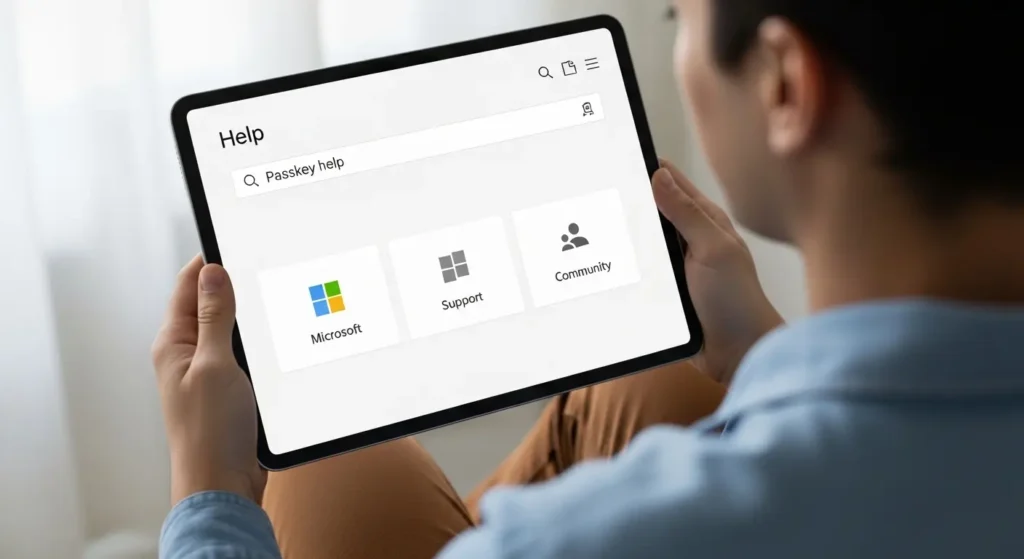 Microsoftのサポートページを参照しているユーザー
