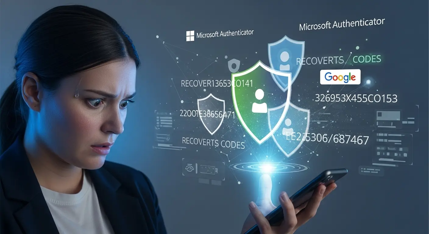 スマートフォン紛失時の多要素認証復旧のイメージ