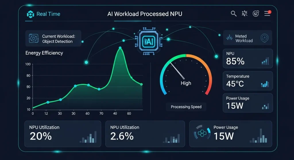 AIプロセッサNPUによる処理のイメージ