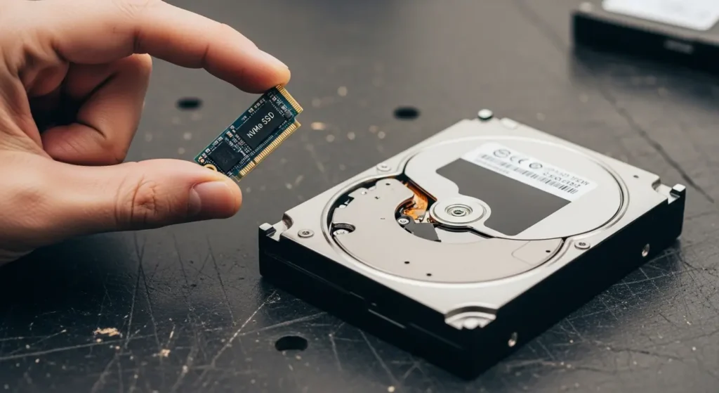 高速SSDと大容量HDDの比較