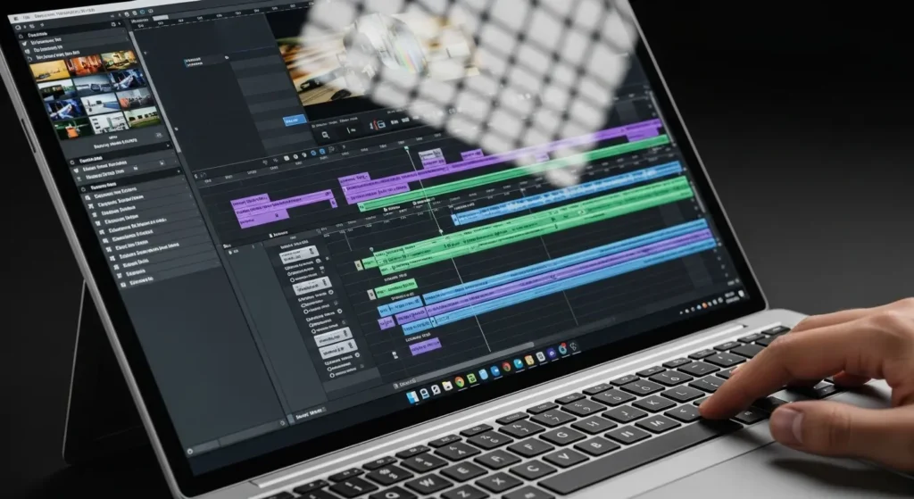 動画編集に最適なSurface Laptopの使用イメージ
