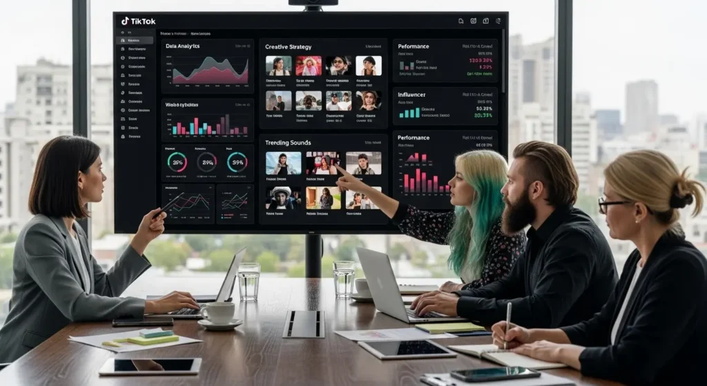 TikTok広告代理店との戦略ミーティングの様子
