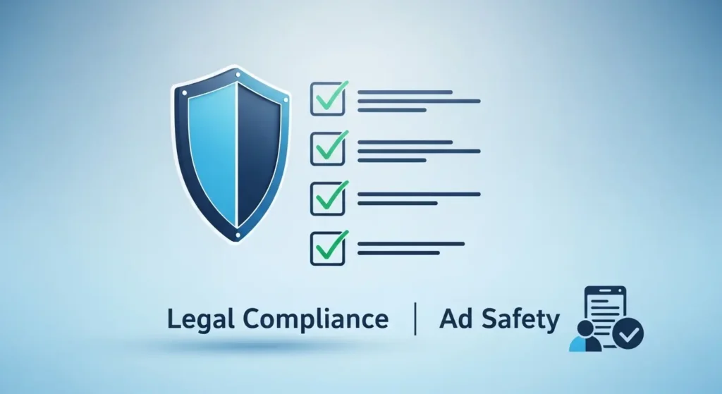 広告審査と規約遵守を象徴するコンセプト画像