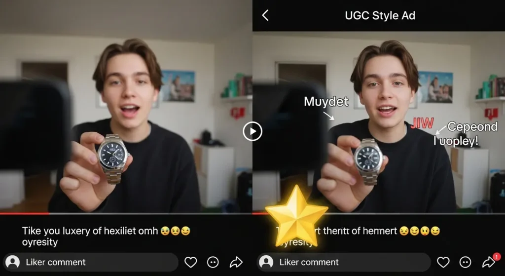 TikTok広告におけるUGC風動画と通常広告の比較