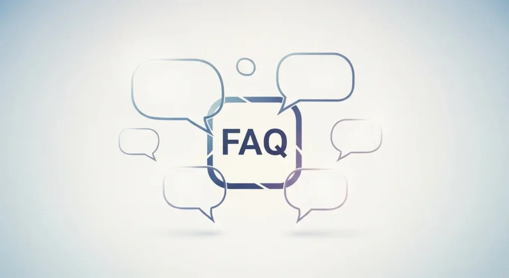 よくある質問のアイコンと吹き出しのイメージ